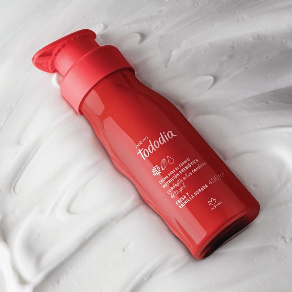 Hidratante Corporal Tododia Fresa y vainilla Dorada 400ml
