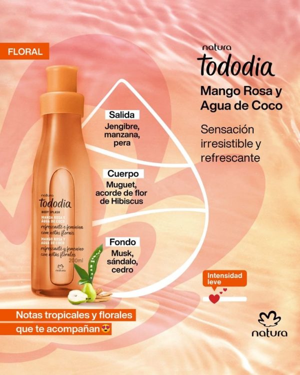 Splash Tododia Mango rosa y agua de coco 200ml
