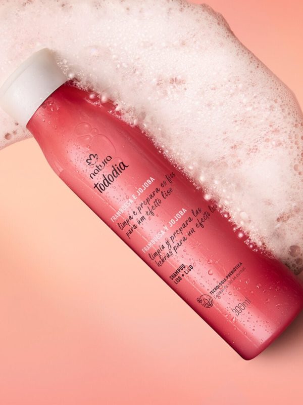 Shampoo Tododia Frambuesa y Jojoba para cabello liso 300ml